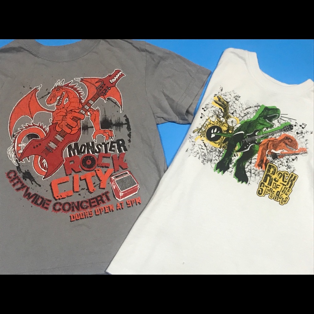 Rock/Guitar Themed Tees, Size 5/6